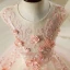Schöne Saal Kleider Für Hochzeit 2017 Mädchenkleider Rosa A Linie Knielang Rundhalsausschnitt Ärmellos Mit Spitze Blumen Applikationen Perle