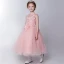 Chic / Beautiful Hall Wedding Party Dresses 2017 Flower Girl Dresses Candy Pink Tea-length Ball Gown Cascading Ruffles Scoop Neck Sleeveless Bow Flower Appliques Sequins Rhinestone