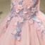 Chic / Beautiful Hall Wedding Party Dresses 2017 Flower Girl Dresses Candy Pink Short Ball Gown Cascading Ruffles V-Neck Sleeveless Flower Appliques Pearl