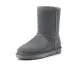 Klassisk Stövlar Dam 2017 Tan Läder Mitten Kalv Mocka Casual Vinter Platt Snow Boots