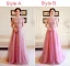 Chic / Beautiful Prom Dresses 2018 A-Line / Princess Scoop Neck Beading Pearl Bow Sash Floor-Length / Long Ruffle Backless Formal Dresses