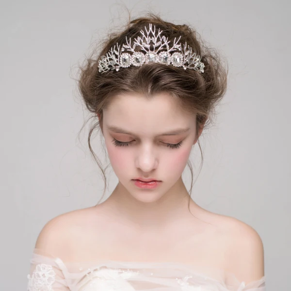 Bridal Jewelry Classic 2017 Silver Crystal Rhinestone Metal Tiara