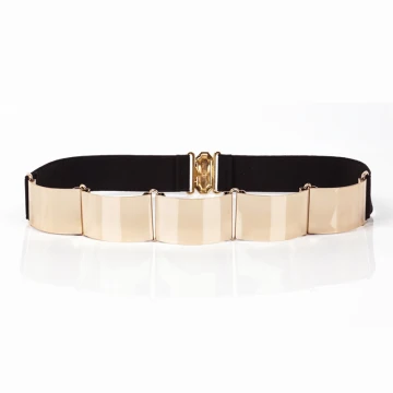 Modern Fashion Black Prom Belt 2020 Metal Striped Buckle Cocktail Party Evening Party Accessories