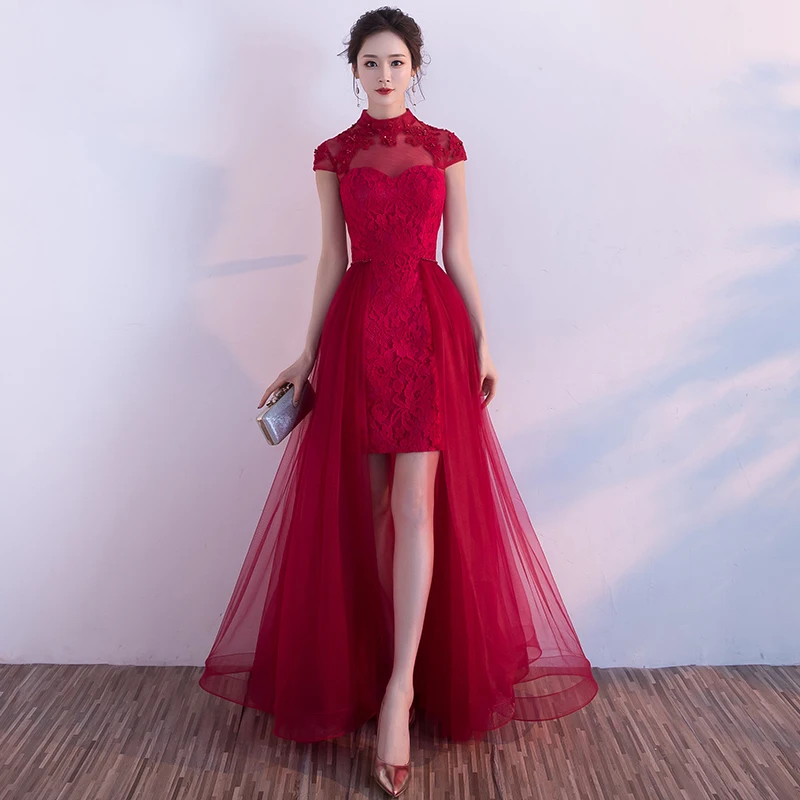 green emerald velvet dress A Line Spaghetti Thin Straps Sleeveless Red Chiffon Long Prom Dress wi –  abcprom main image 1