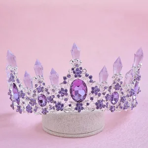 Barocke Charmant Violett Kristall Strass Hochzeit Legierung 2022 Haarschmuck Braut