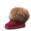 Mode Stövlar Dam 2017 Tan Mocka Stövletter Läder Casual Vinter Platt Snow Boots