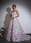 Flower Fairy Multi-Colors Embroidered Flower Prom Dresses 2026 Ball Gown Strapless Sleeveless Backless Floor-Length / Long Prom Formal Dresses