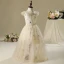 Chic / Beautiful Church Wedding Party Dresses 2017 Flower Girl Dresses Champagne Floor-Length / Long A-Line / Princess Pearl Scoop Neck Sleeveless Braid Sash Sequins Appliques