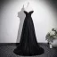 Sexy Schwarz Satin Abendkleider 2025 A Linie Bandeau Ärmellos Rückenfreies Lange Festliche Kleider