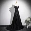 Sexy Schwarz Satin Abendkleider 2025 A Linie Bandeau Ärmellos Rückenfreies Lange Festliche Kleider