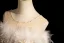 Fashion Champagne Pearl Rhinestone Lace Flower Sequins Butterfly Prom Dresses 2024 A-Line / Princess Scoop Neck Feather Sleeveless Backless
