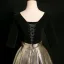 Elegante Schwarz Glanz Ballkleider 2024 A Linie Rückenfreies Lange V-Ausschnitt Festliche Kleider Ball Kurze Ärmel