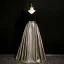 Elegante Schwarz Glanz Ballkleider 2024 A Linie Rückenfreies Lange V-Ausschnitt Festliche Kleider Ball Kurze Ärmel