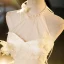Charming Champagne Butterfly Beading Evening Dresses 2023 Ball Gown Halter Sleeveless Backless Floor-Length / Long Evening Party Formal Dresses