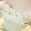 Charming Sage Green Sequins Rhinestone Prom Dresses 2023 Ball Gown Off-The-Shoulder Tassel Sleeveless Backless Floor-Length / Long Prom Formal Dresses