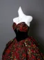 Fantaisie Bordeaux Floral Robe De Bal 2025 Robe Boule Bustier Sans Manches Dos Nu Train De Balayage Robe De Ceremonie