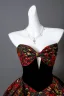 Fantaisie Bordeaux Floral Robe De Bal 2025 Robe Boule Bustier Sans Manches Dos Nu Train De Balayage Robe De Ceremonie