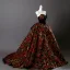 Fantaisie Bordeaux Floral Robe De Bal 2025 Robe Boule Bustier Sans Manches Dos Nu Train De Balayage Robe De Ceremonie