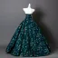Fancy Dark Green Beading Pearl Floral Prom Dresses 2025 Ball Gown Strapless Sleeveless Backless Floor-Length / Long Formal Dresses