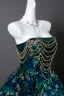 Fancy Dark Green Beading Pearl Floral Prom Dresses 2025 Ball Gown Strapless Sleeveless Backless Floor-Length / Long Formal Dresses