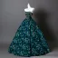 Fancy Dark Green Beading Pearl Floral Prom Dresses 2025 Ball Gown Strapless Sleeveless Backless Floor-Length / Long Formal Dresses