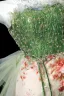 Flower Fairy Sage Green Beading Pearl Appliques Split Front Prom Dresses 2025 Trumpet / Mermaid Strapless Sleeveless Backless Sweep Train Formal Dresses