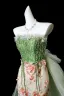 Flower Fairy Sage Green Beading Pearl Appliques Split Front Prom Dresses 2025 Trumpet / Mermaid Strapless Sleeveless Backless Sweep Train Formal Dresses