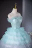Unusual Beading Star Pearl Sequins Multi-Colors Pleated Prom Dresses 2024 Ball Gown Scoop Neck Sleeveless Backless Floor-Length / Long Prom Formal Dresses