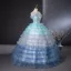 Unusual Beading Star Pearl Sequins Multi-Colors Pleated Prom Dresses 2024 Ball Gown Scoop Neck Sleeveless Backless Floor-Length / Long Prom Formal Dresses