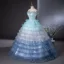 Unusual Beading Star Pearl Sequins Multi-Colors Pleated Prom Dresses 2024 Ball Gown Scoop Neck Sleeveless Backless Floor-Length / Long Prom Formal Dresses