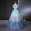 Unusual Beading Star Pearl Sequins Multi-Colors Pleated Prom Dresses 2024 Ball Gown Scoop Neck Sleeveless Backless Floor-Length / Long Prom Formal Dresses