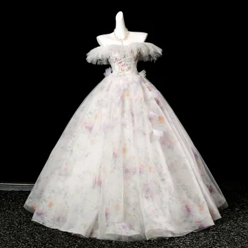 Élégant Blanche Appliques Paillettes Gland Robe De Bal 2025 Robe Boule Bustier Sans Manches Dos Nu Longue Robe De Ceremonie