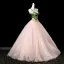 Edles Rosa Applikationen Pailletten Ballkleider 2025 Ballkleid Spaghettiträger Ärmellos Rückenfreies Lange Festliche Kleider