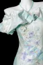Charmant Sexy Vert Citron Perlage Paillettes En Dentelle Fleur Appliques Robe De Bal 2025 Trompette / Sirène De l'épaule Manches Courtes Dos Nu Train De Balayage