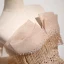 Charmant Gold Perlenstickerei Quaste Pailletten Gespaltete Front Ballkleider 2023 Meerjungfrau Bandeau Ärmellos Rückenfreies Schleife Sweep / Pinsel Zug Ball Festliche Kleider