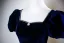 Vintage / Retro Navy Blue Pearl Rhinestone Sequins Prom Dresses 2025 A-Line / Princess Square Neckline Puffy Short Sleeve Backless Floor-Length / Long Formal Dresses