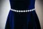 Vintage / Retro Navy Blue Pearl Rhinestone Sequins Prom Dresses 2025 A-Line / Princess Square Neckline Puffy Short Sleeve Backless Floor-Length / Long Formal Dresses