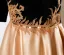 Elegant Gold Sequins Lace Flower Prom Dresses 2025 A-Line / Princess V-Neck 1/2 Sleeves Backless Floor-Length / Long Formal Dresses