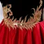 Elegant Red Sequins Lace Flower Satin Prom Dresses 2025 A-Line / Princess V-Neck 1/2 Sleeves Backless Floor-Length / Long Formal Dresses
