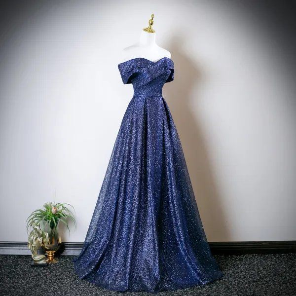 blue elegant prom dresses Allure 18-805M Modest Prom Dress main image 0