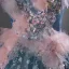 Flower Fairy Ocean Blue Beading Sequins Appliques Prom Dresses 2025 Ball Gown V-Neck Sleeveless Backless Floor-Length / Long Formal Dresses