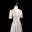 Bling Bling Multi-Colors Lavender Beading Tassel Glitter Prom Dresses 2025 A-Line / Princess V-Neck Short Sleeve Backless Floor-Length / Long Formal Dresses