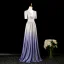 Charming Multi-Colors Lavender Rhinestone Glitter Prom Dresses 2025 A-Line / Princess V-Neck Short Sleeve Backless Floor-Length / Long Formal Dresses