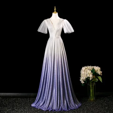 Charmant Multi Couleurs Lavande Perlage Gland Robe De Bal 2025 Princesse V Cou Gonflée Manches Courtes Dos Nu Longue Robe De Ceremonie