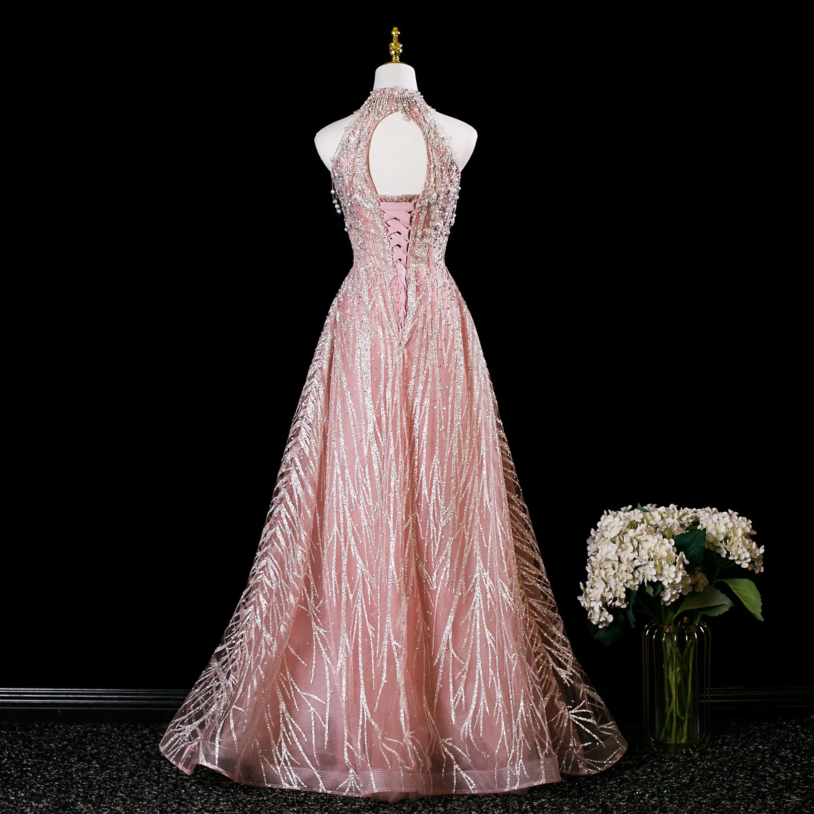 dressing up 90s style Sugar Kayne C379 Girls Long Pageant Dress Ballgown Shimmer High Neck A –  Glass Slipper Formals