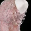Glitzernden Charmant Pink Perlenstickerei Perle Strass Pailletten Ballkleider 2025 A Linie Stehkragen Ärmellos Rückenfreies Lange Festliche Kleider