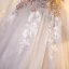 Chic / Belle Rougissant Rose Perlage Perle Paillettes En Dentelle Fleur Robe De Bal 2023 Princesse Bretelles Spaghetti Manches Courtes Dos Nu Longue Robe De Ceremonie