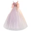 Charmant Rosa Perlenstickerei Perle Pailletten Ballkleider 2023 Ballkleid Spaghettiträger Kurze Ärmel Rückenfreies Lange Festliche Kleider