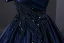 Vintage / Retro Navy Blue Beading Pearl Sequins Prom Dresses 2026 Ball Gown Off-The-Shoulder Short Sleeve Backless Floor-Length / Long Formal Dresses