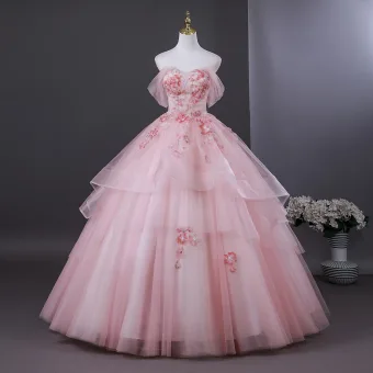 Heerlijk Blozen Roze Parel Appliques Galajurken 2026 Baljurk Strapless Mouwloos Ruglooze Lange Gelegenheid Jurken